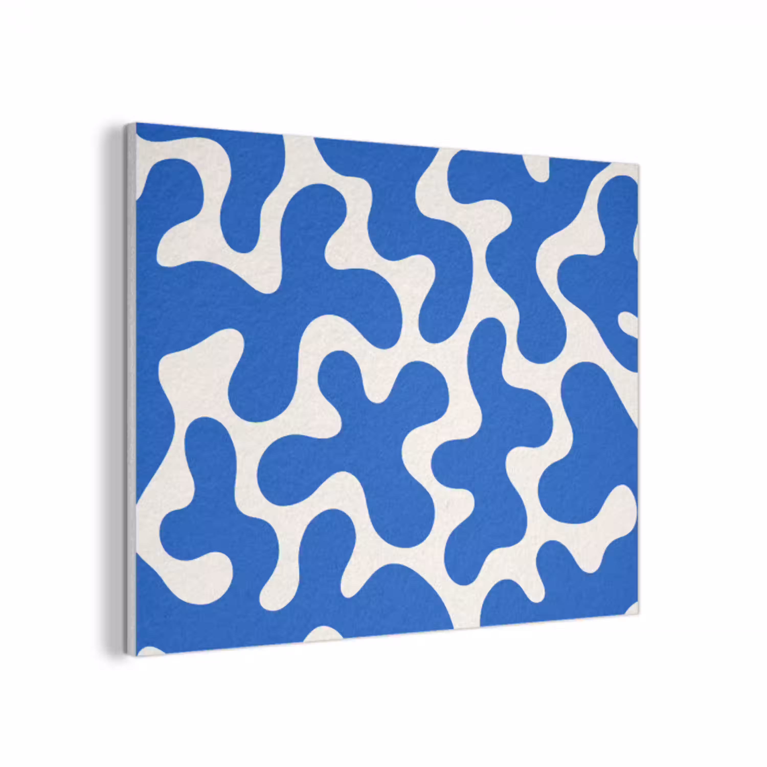 Vormen - Abstract - Blauw - Golven PET vilt klein -3d
