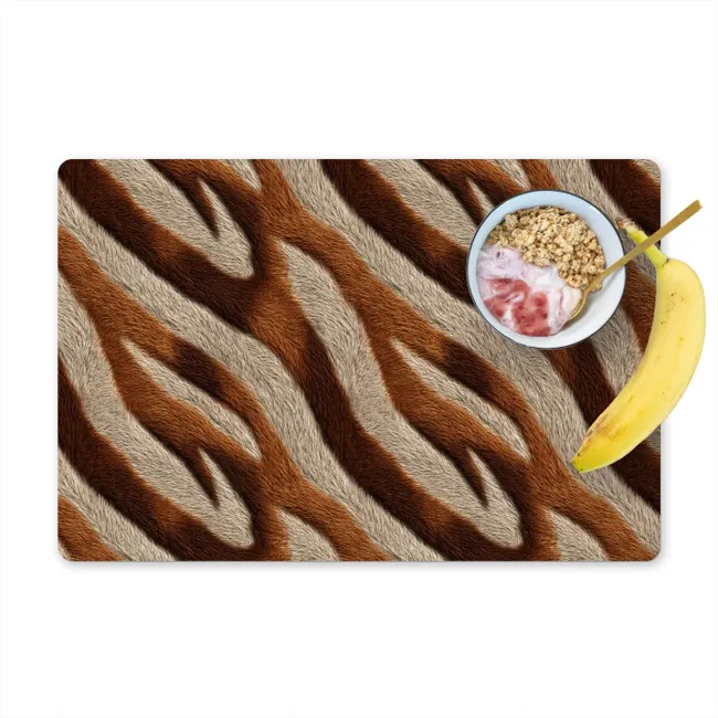 Placemat - 6 stuks - Zebra - Patroon - Bruin