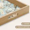 Botanisch - Zangvogel - Blauw Dienblad Rechthoek middel 911 -USP_HandgreepFR