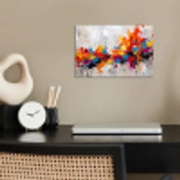 Abstract - Schilderij - Kleurrijk - Dynamisch poster papier klein -sfeer1