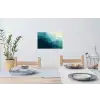 Zee - Silhouet - Abstract - Blauw Muursticker klein -eettafel