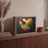 Specerijen - Mix - Hartvorm - Zwart Light Box met batterij (Wandlamp) middel -sfeer2