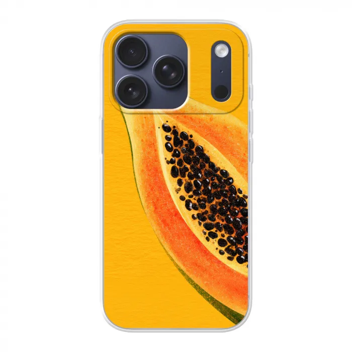 Papaja - Oranje - Topisch Telefoonhoesje iPhone 17 Pro klein -3d
