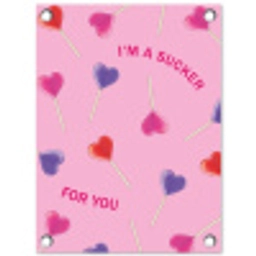 Lolly - Valentijn - Illustratie - Snoep tuinposter los doek klein -3d