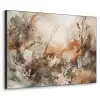 Abstract - Beige - Verf - Kunst - Natuur - Bloemen Textielframe zwart klein -3d