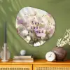 Quote - Bloemen - Schilderachtig Wandcirkel Organisch Aluminium middel -sfeer2