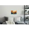 Bloemen - Dahlia - Kunst - Oranje - Watercolor Muursticker klein -slaapkamer