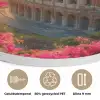 Colosseum - Rome - Roze Bloemen Akoestische PET Vilt - Rond klein -closeup_NL