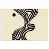 Beige - Lijnen - Golvend -  Abstract poster papier klein -3d