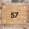 Licht hout - Traditioneel Naambord Rechthoek middel -sfeer3