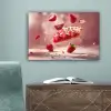 Aardbei - Taart- Eten - Roze canvas 2cm klein -sfeer4