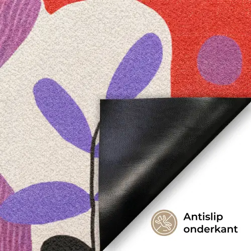 Abstract - Vormen - Kleuren - Stippen Deurmat klein -antislip_NL