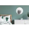 Basketbal - Wit - Schaduw - Lijnen Wandcirkel aluminium klein -slaapkamer