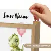 Draak - Baby dier - Roze ballon Light Box met kabel (Kinderlampje) klein -USP_websiteprintNL