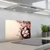 Roze - Bloesems - Eieren keuken achterwand spatscherm klein -3d_schuin