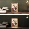 Kerstman - Rendier - Sneeuw - Kleurrijk Light Box met kabel (Tafellamp) klein -sfeer3