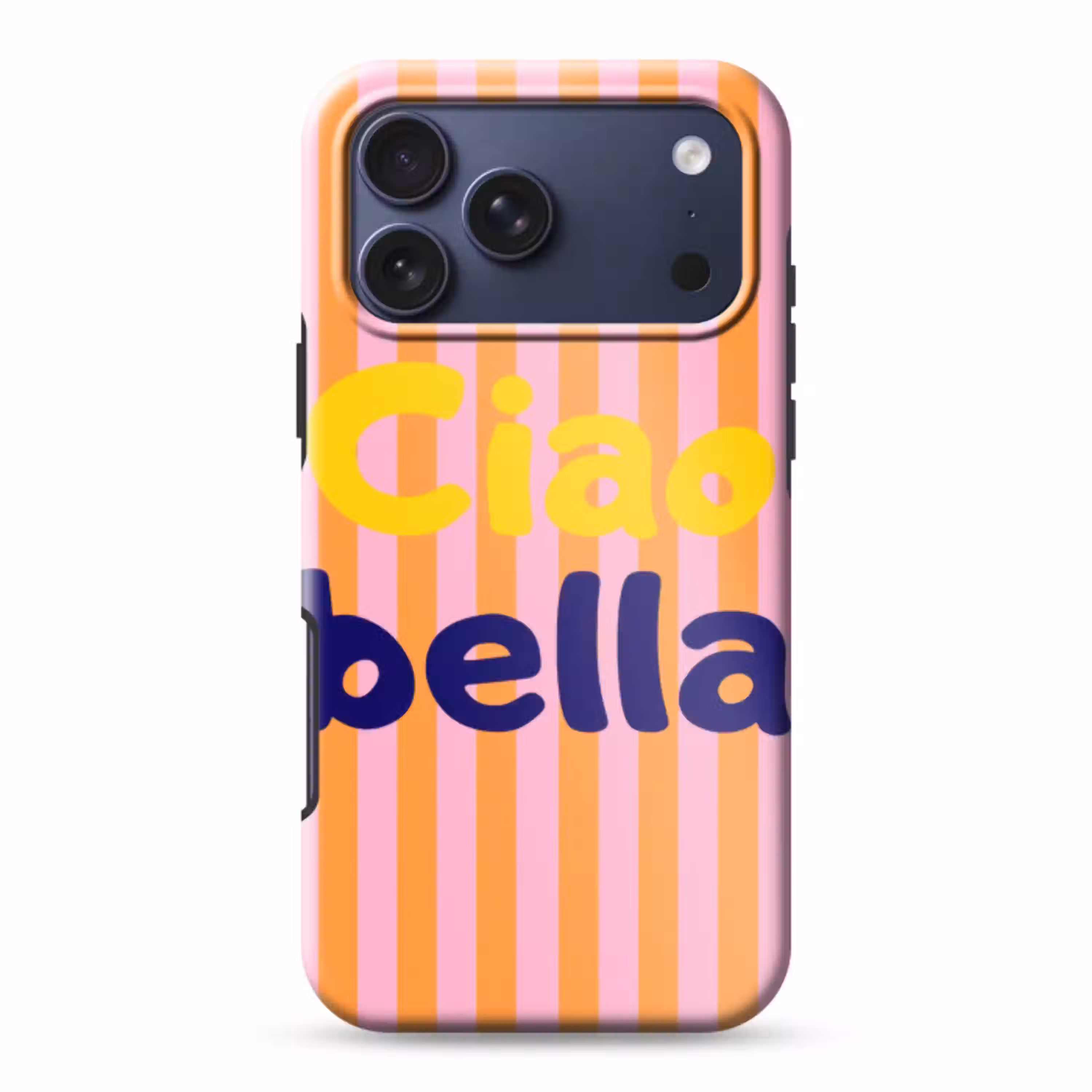 Verticaal - Strepen - Oranje - Ciao bella Toughcase MagSafe Apple iPhone 17 Pro Max klein -3d