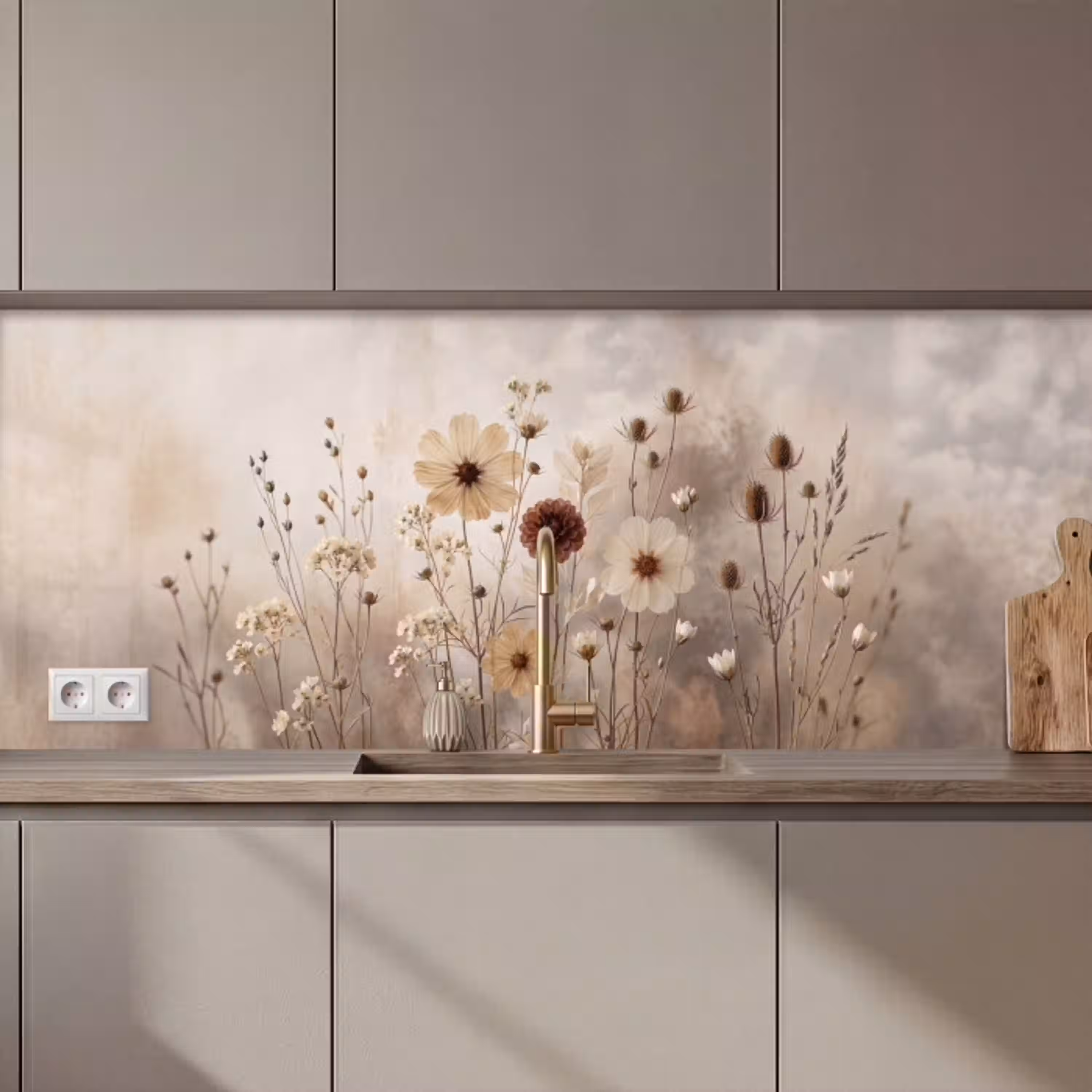 Wilde bloemen - Botanisch - Vintage - Natuur - Rustiek keuken achterwand 2 middel zz_3dshopping