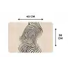 Lijnen - Abstract - Golvend - Zwart Placemat vinyl groot -specs