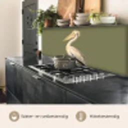 Pelikaan - Wit - Vogel - Klassiek - Natuur keuken achterwand 2 middel -usp_NL