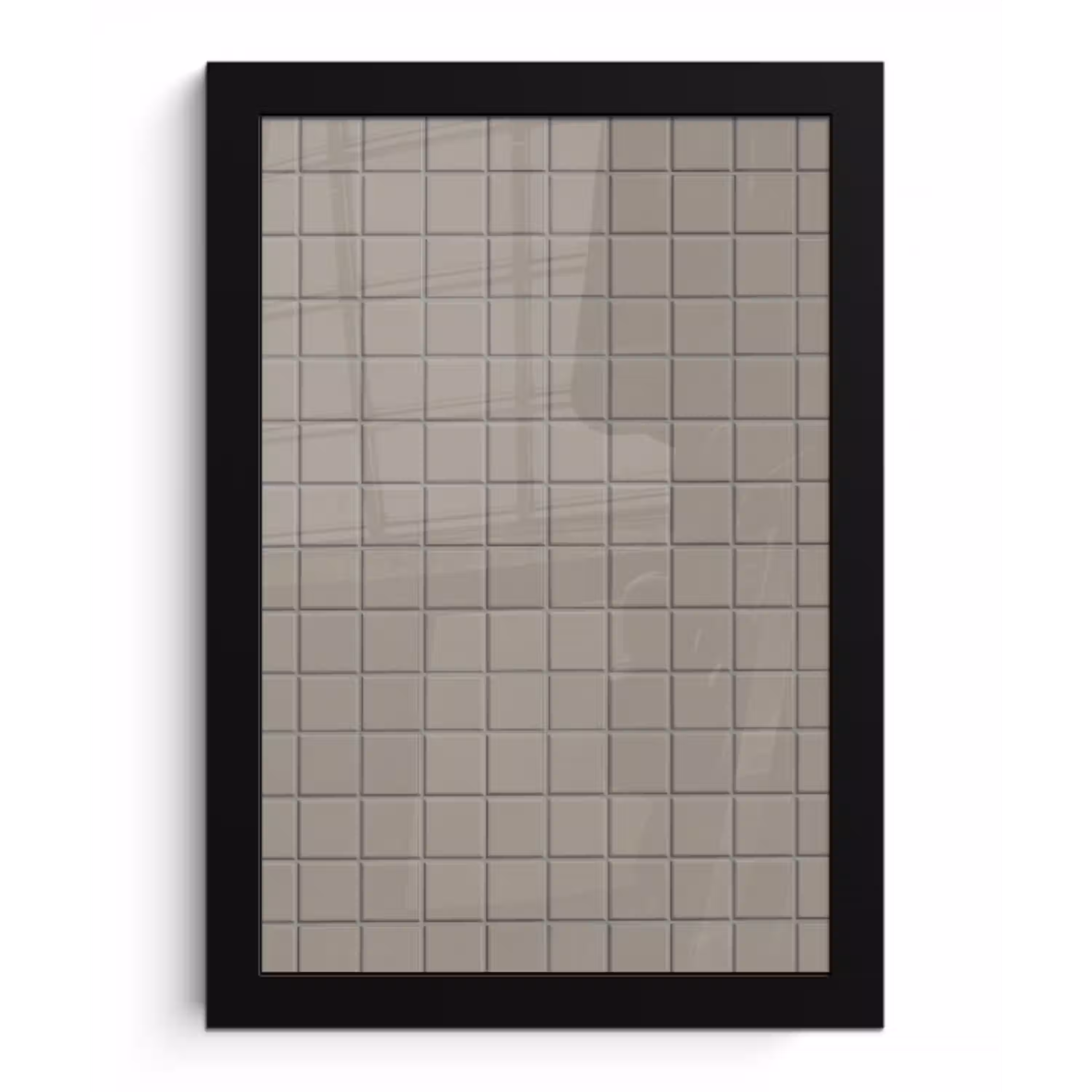 Tegel - Patroon Kiezel - Grijs fotolijst zwart zonder passe partout klein 224 -3d