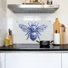 Bij - Modern - Delfts - Blauw Inductie beschemer met haakjes klein -sfeer2