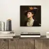 Vrouw - Victoriaans - Portret aluminium wit klein -sfeer1