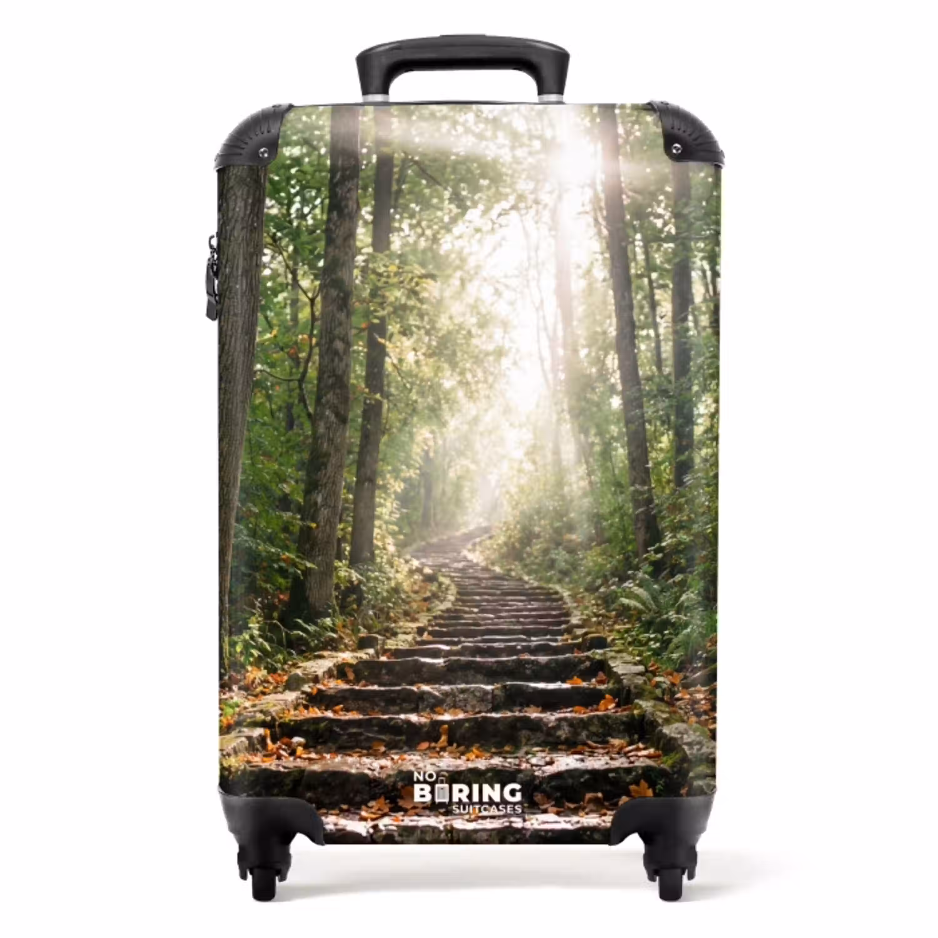 Stenen - Trap - Bos - Natuur NBS - Handbagage koffer - Volwassenen Unisex middel -productfoto_recht