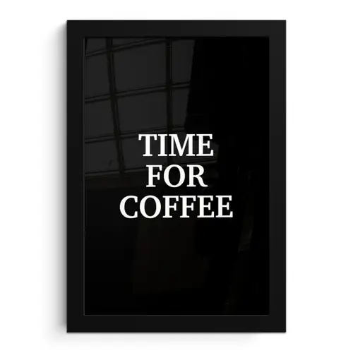 Quotes - Letters - Koffie - Zwart fotolijst zwart zonder passe partout klein -3d