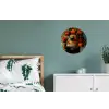 Vrouw - Granaatappel - Herfst - Zonnebril Wandcirkel aluminium klein -slaapkamer