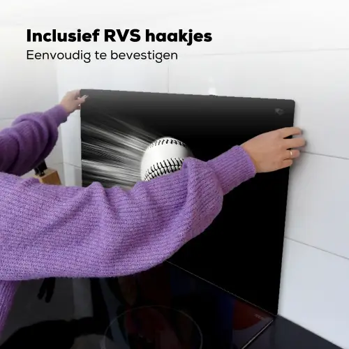 Honkbal - Wit - Vliegt Inductie beschemer met haakjes klein -ky-ophangen-nl
