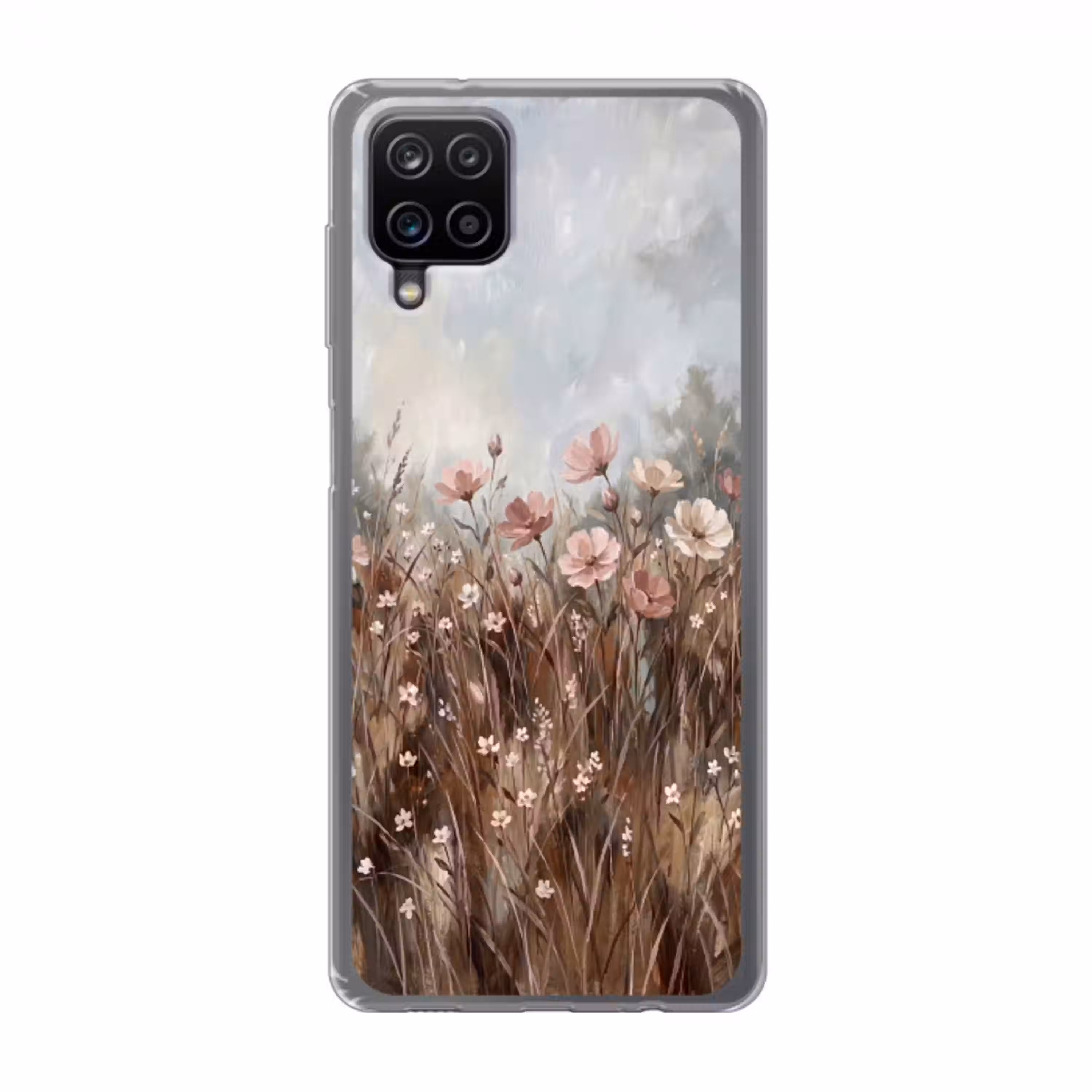 Bloemen - Botanisch - Schilderij - Pastel - Rustiek Telefoonhoesje Samsung Galaxy A12 klein -3d