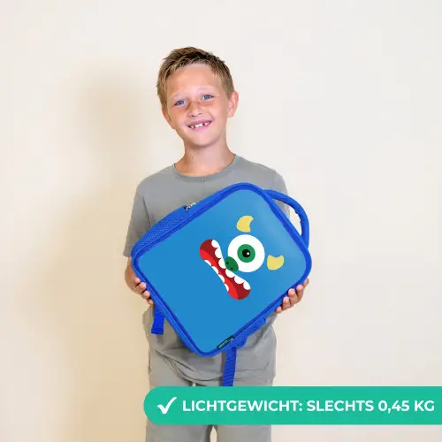 Dierenportret - Monster - blauw Kinderrugzak - Blauw middel -sfeer1_NL