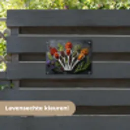Lepels - Wit - Poeder - Kruiden tuinposter los doek klein -sfeer3