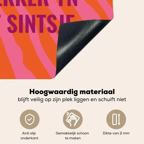 Quote - Zomer - Roze Inductie beschemer met haakjes middel -ky-onderkant-nl
