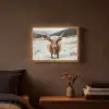 Schotse Hooglander - Landschap - Sneeuw - Bergen - Winter Light Box met batterij (Wandlamp) middel -sfeer4