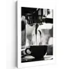 Coffee - Espresso - Koffiemachine - Kop Tuinposter op houten frame 2 cm dik klein -3d