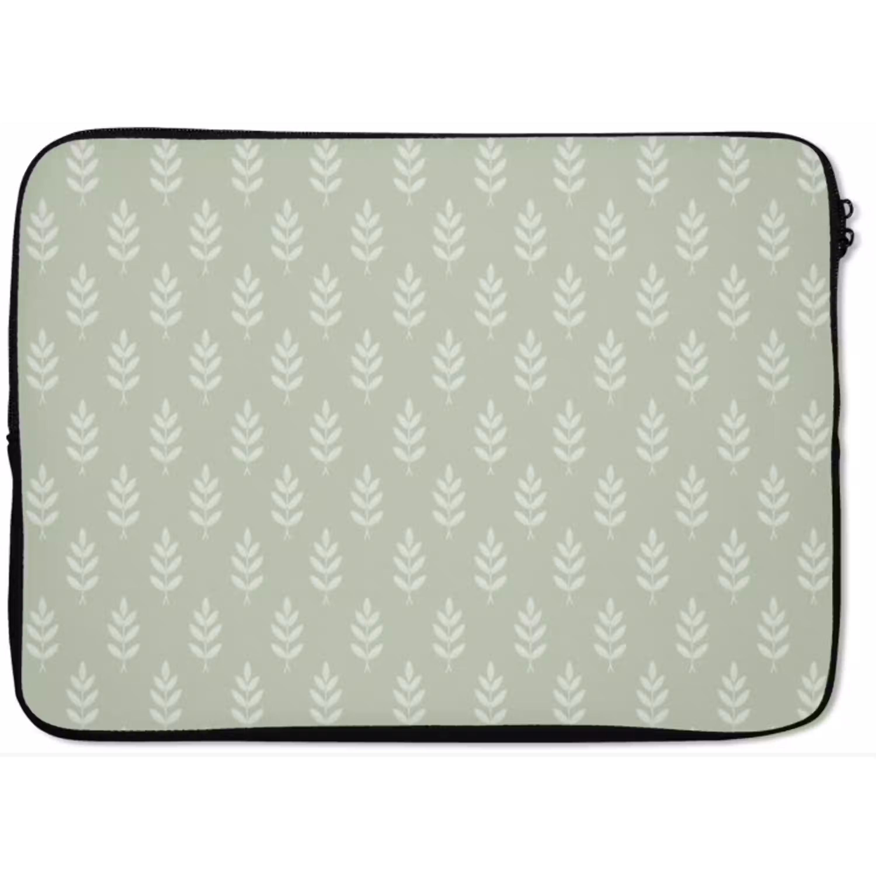 Saliegroen - Botanisch - Takjes - Minimalistisch - Patroon laptophoes neopreen klein 279 -zkaufland3dotto