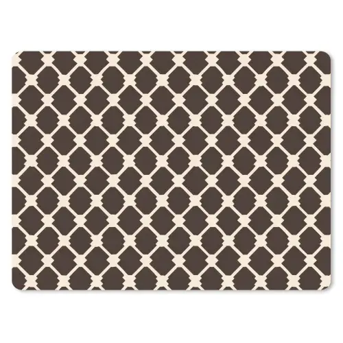 Bruin - Ruitpatroon - Geometrisch muismat rubber klein 262 -3d