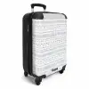 Grijs stippelstrepenmotief NBS - Handbagage koffer - Kinderen Unisex middel -productfoto_3d
