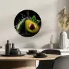 Avocado - Groente - Bladeren - Water - Zwart - Groen KitchenYeah - Keuken - Wandcirkel Forex klein -sfeer2