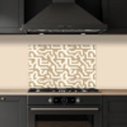Modern - Abstract - Beige keuken achterwand spatscherm klein 900 -sfeer1