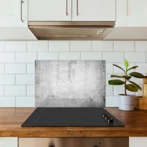 Beton - Grijs - Patroon - Vintage - Industrieel keuken achterwand spatscherm klein -sfeer2