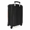 Geruite blokken met witte penseelstrepen NBS - Handbagage koffer - Kinderen Unisex middel -achterkant