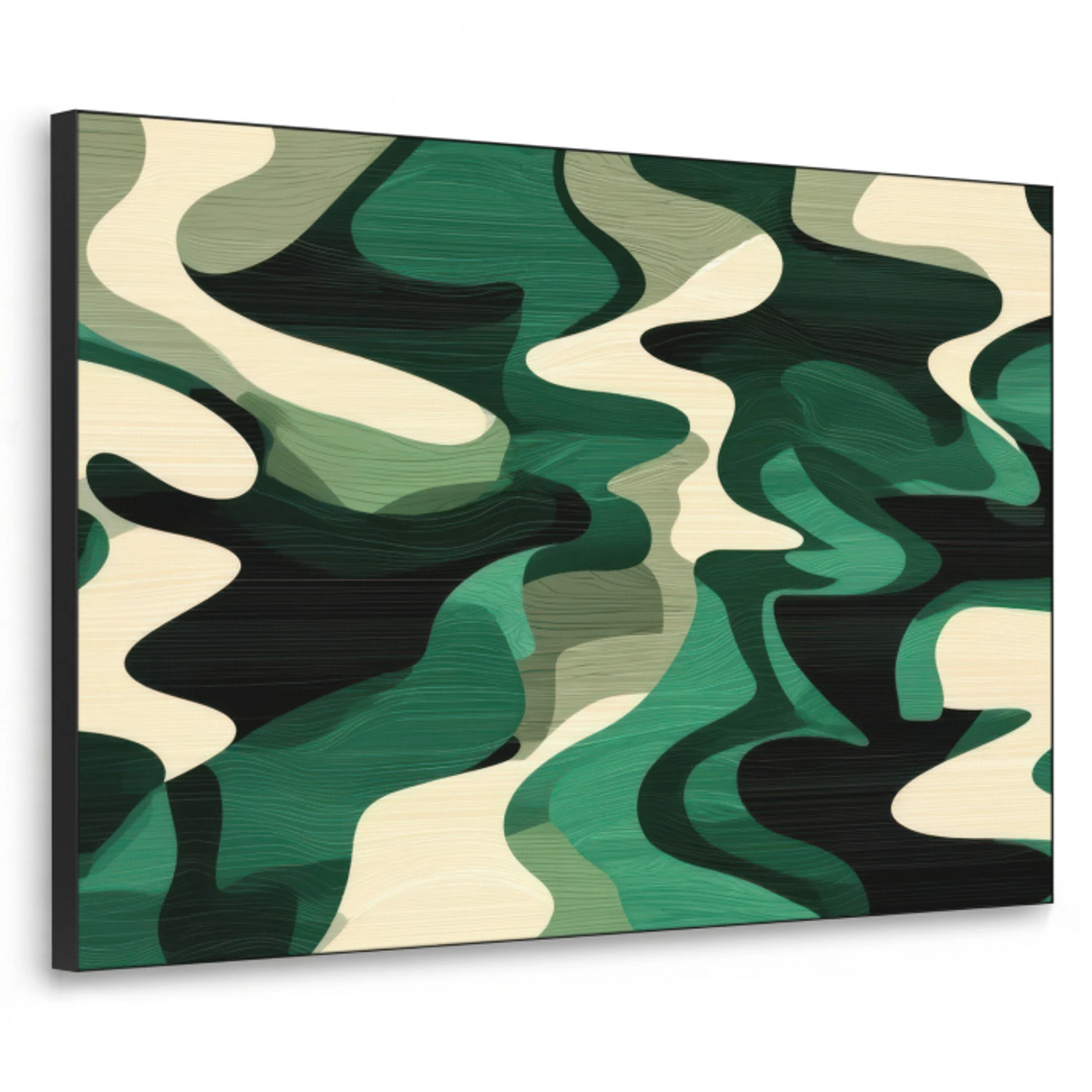Abstract - Camouflage - Groen Textielframe - compleet frame klein -3d