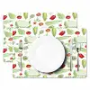 Patroon - Groen - Rood - Groente Placemat vinyl groot 368 -zzsfeer2_Kitchenyeah-website