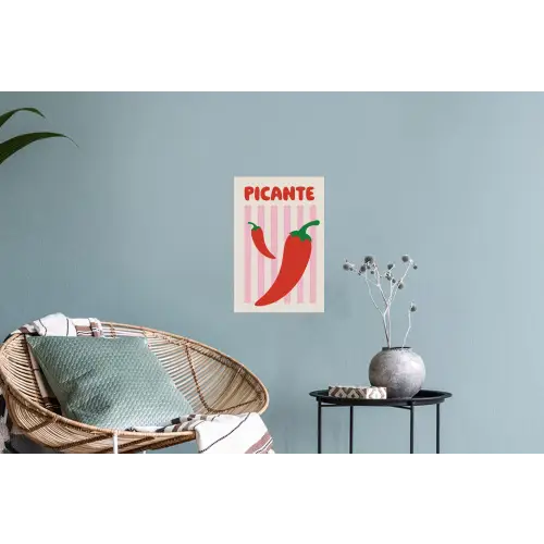 Pittig - Pepers - Rood Muursticker klein -plant