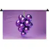 Druif - Disco - Glitter - Paars Wandkleed katoen klein -zz3d