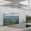 Landschap - Vallei - Groen keuken achterwand spatscherm klein -3d_schuin