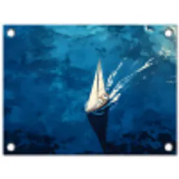 Zeilboot - Water - Abstract - Schaduw tuinposter los doek klein -3d
